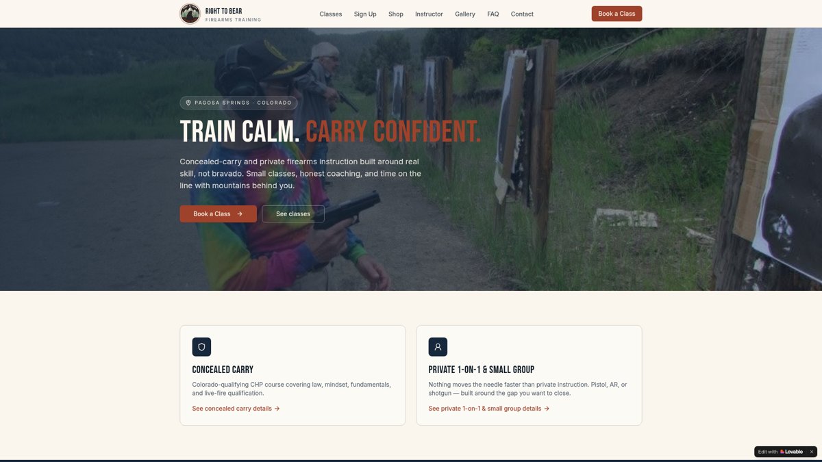 RTB Firearms Training preview
